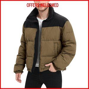 Men's Puffer Jacket Water Resistant Lightweight Quilted Winter Coat